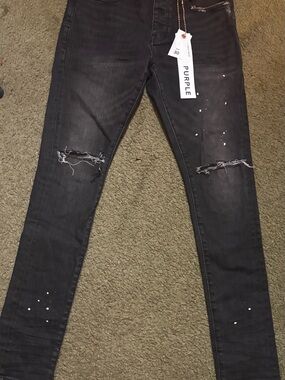 Purple Brand Black Skinny Jeans (Size 30)